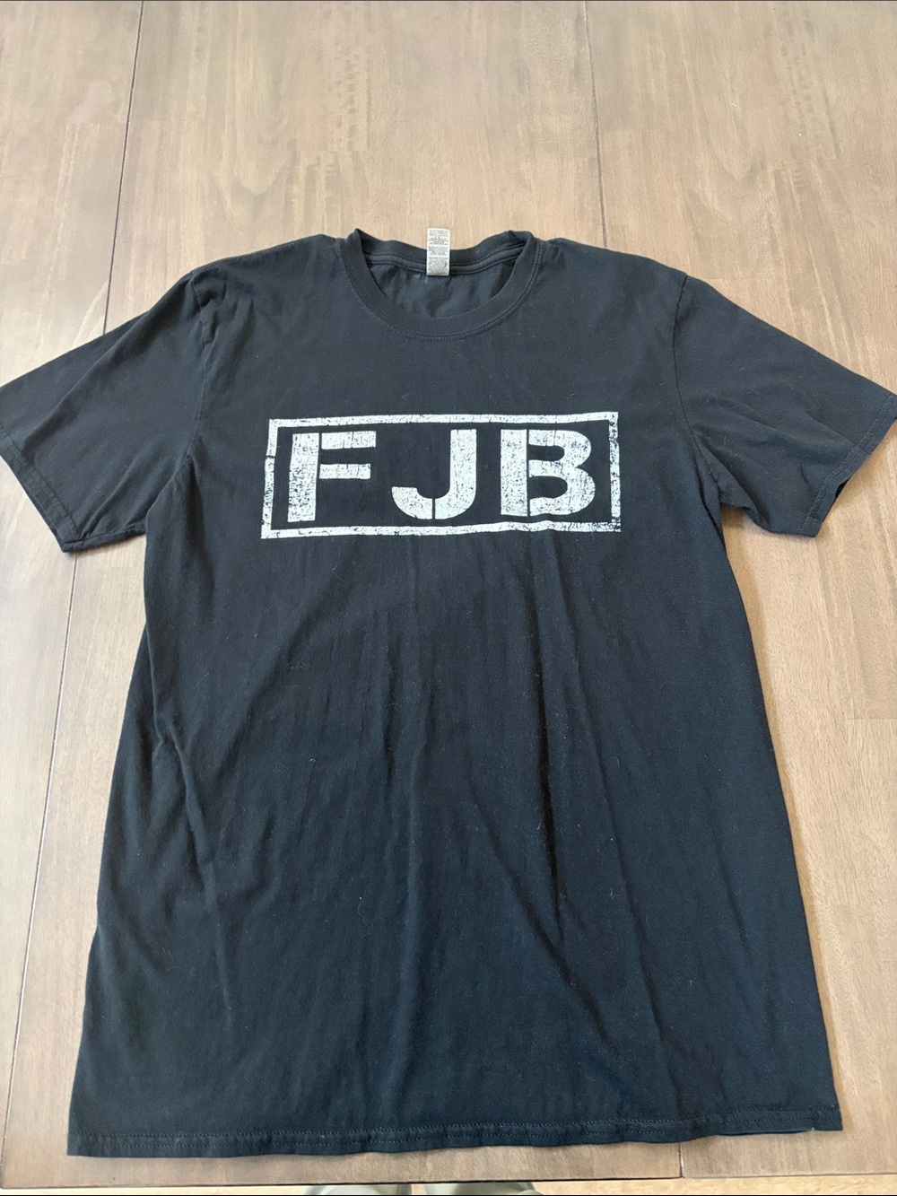 Gildan Black Short-Sleeve Tee with White FJB Box Logo